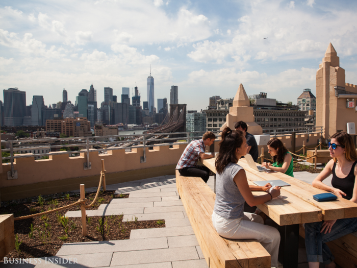 But if employees want to take a break from their beautiful office, they can always take in these great views on the roof.