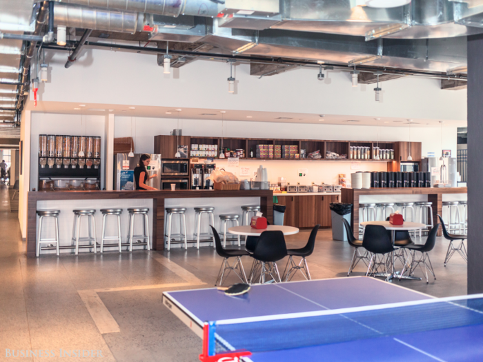 Yelp employees also enjoy tons of perks, from ping-pong to an office café.