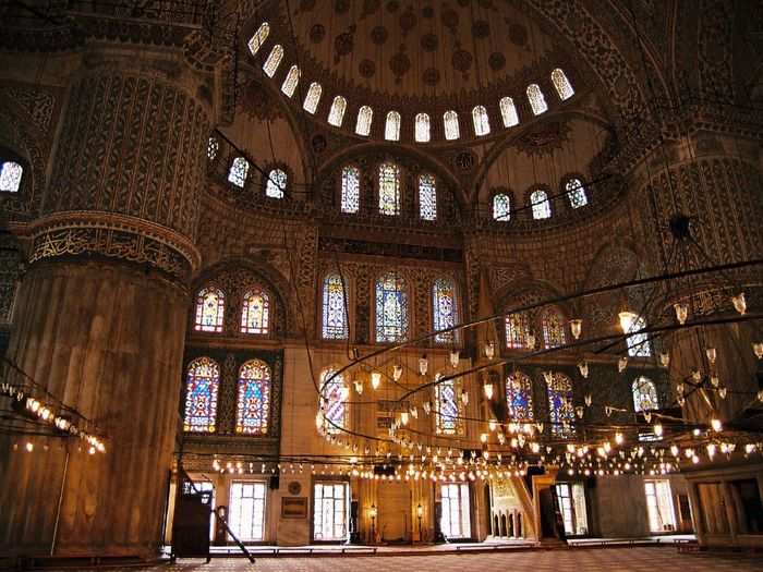 ... and the Sultanahmet Mosque, which can be found in Istanbul, Turkey. The mosque is home to more than 20,000 handmade tiles.