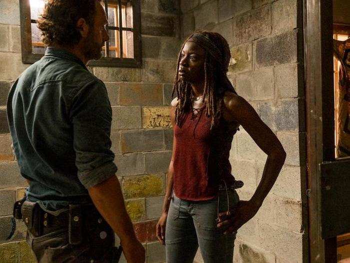 Michonne gives Rick a pep talk recalling some of his words from season five.