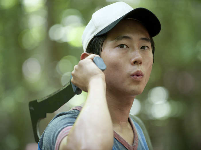 It reminds us an awful lot of Glenn from the earlier seasons of the show. He always wore a cap on his head.