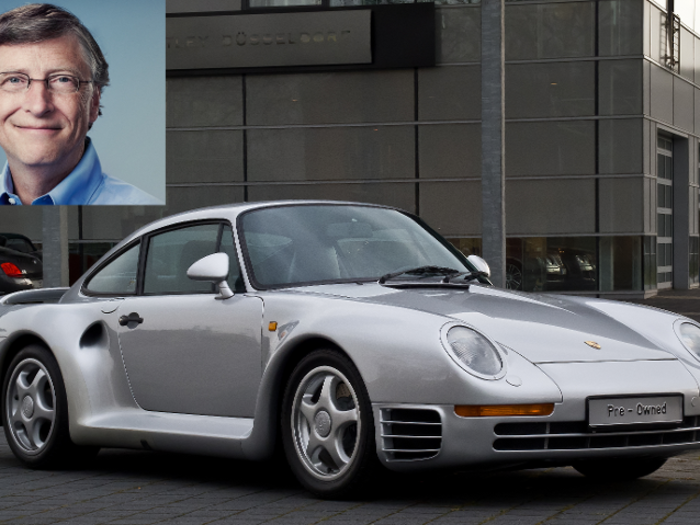 8. Speaking of cars, Gates has quite the Porsche collection. The headliner is his Porsche 959 sports car, which he bought 13 years before the car was approved by the US Environmental Protection Agency or the US Department of Transportation.