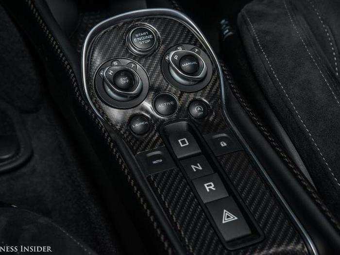 The center console houses the car