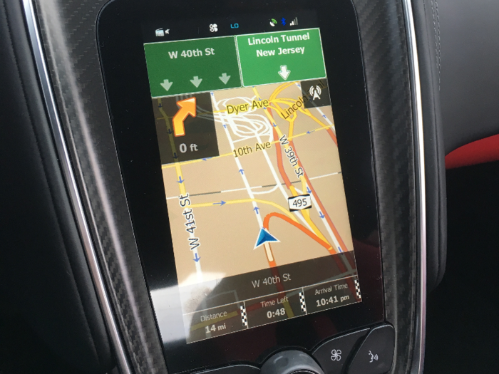 Although the map readout was crisp and informative, the car