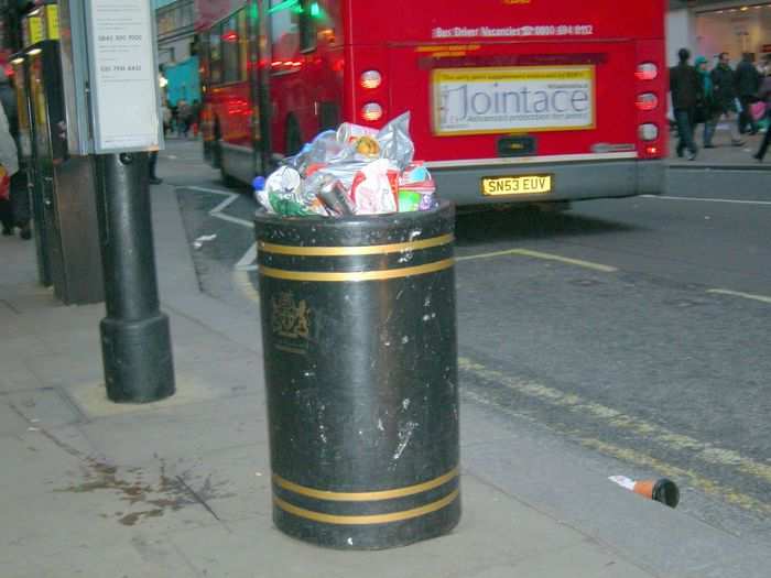 "Trash bins were monitored."