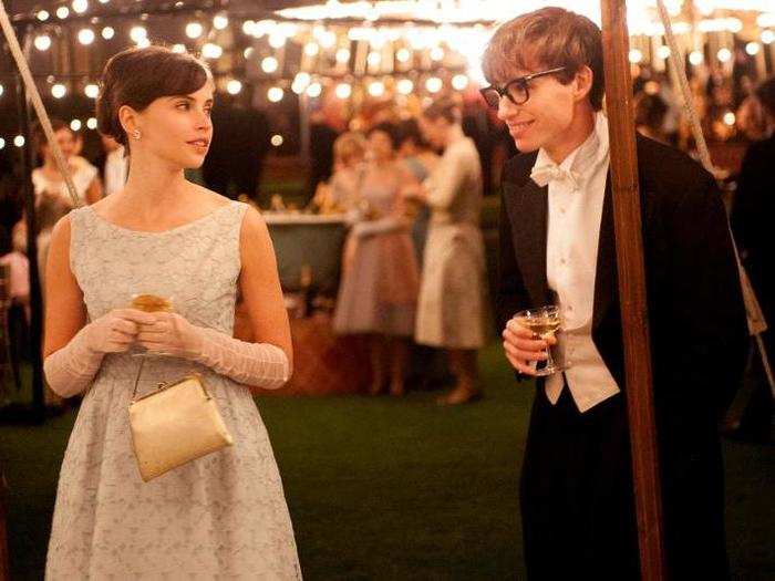 Later that year, she played Stephen Hawking’s wife, Jane, in the critically acclaimed biopic "The Theory of Everything." Eddie Redmayne won the best actor Oscar for playing Stephen Hawking.