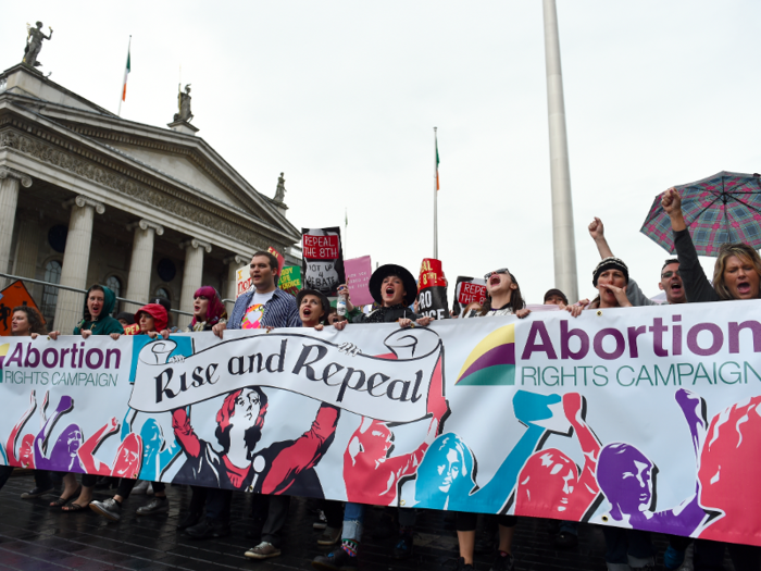 Ireland has an almost complete ban on abortions.