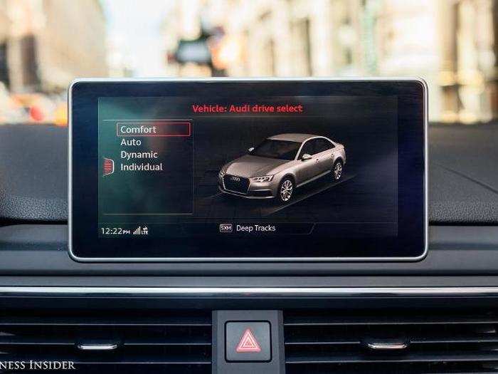 Drivers can also select from a series of driving modes that can vary the car