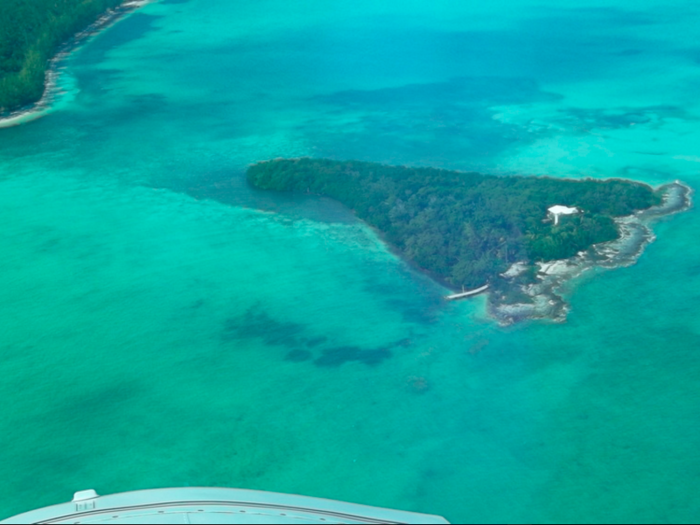 The Swains Cay Andros Private Island is in the Bahamas and offers a two-bedroom, two-bathroom bungalow on its 2.2 acres of land. It