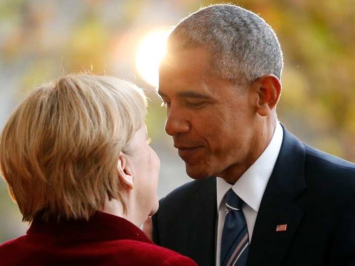 Barack Obama and Angela Merkel met for the last time in an official capacity in Berlin in November. The pair formed a close bond during Obama