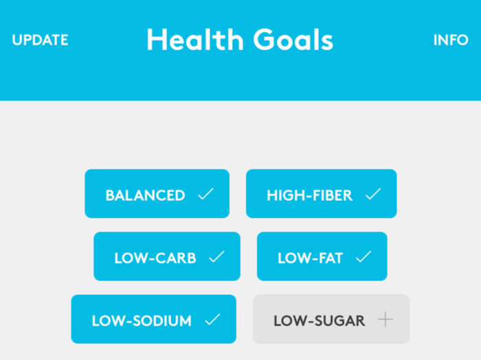 Once I got my box, I downloaded the free Prepd Pack app on my phone. It asked me which health goals I