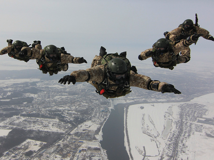 ... Where soldiers jump from a plane from miles above the Earth so they can basically fly into and parachute to their objective without an enemy knowing.