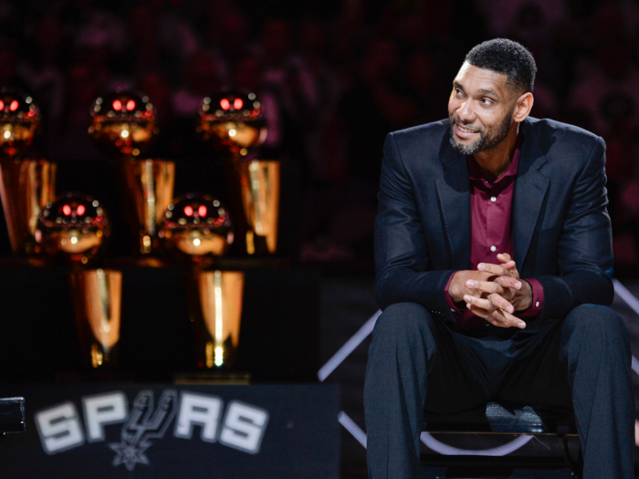 Duncan retired after 19 years and five championships with the Spurs, going down as one of the best players in NBA history.