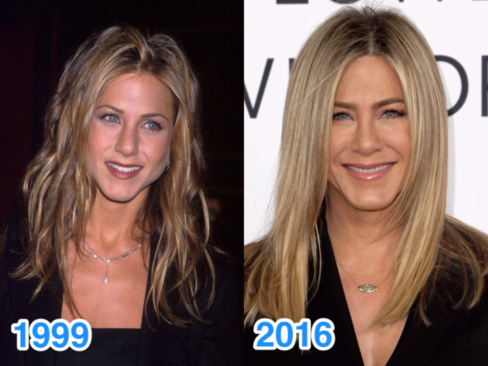 Jennifer Aniston might look even younger today, at 47, than she did while starring on "Friends."