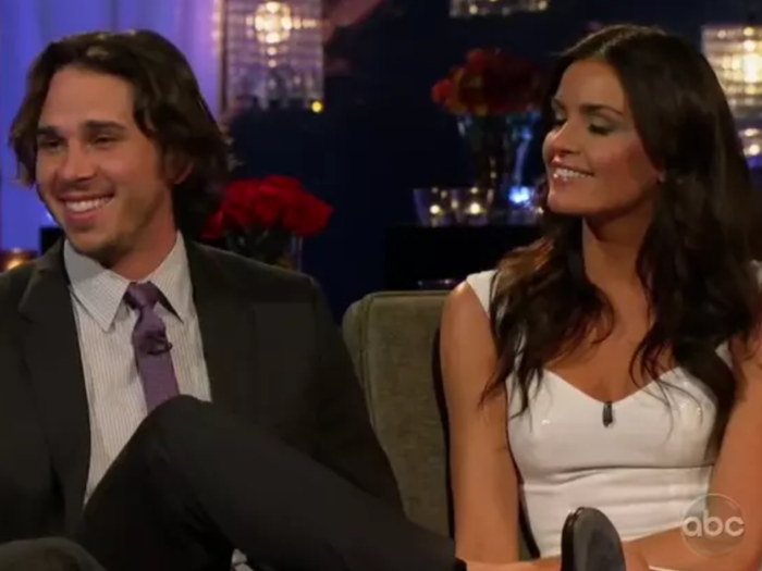 SEASON 16: Winemaker Ben Flajnik and model Courtney Robertson broke up while the show was airing, then got back together and became engaged before ultimately calling off their wedding.