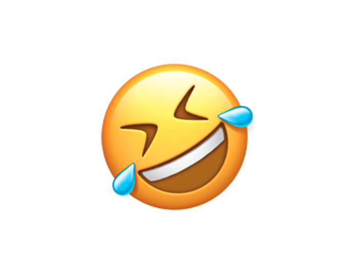 This is no regular laughing emoji. This symbol is meant to depict someone rolling on the floor laughing. In other words, ROFL.