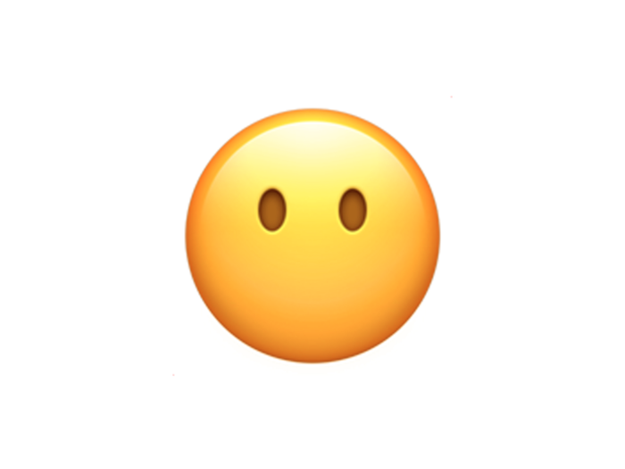 This blank-faced emoji represents silence, but we