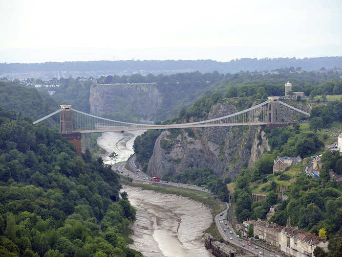 19. The Clifton Suspension Bridge was designed by the great engineer Isambard Kingdom Brunel and is situated next to the quiet Clifton Village suburb of Bristol.