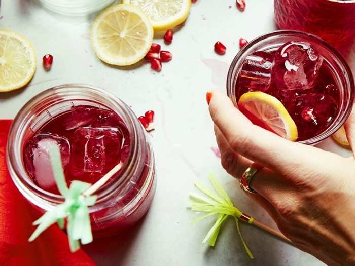 Pomegranate & Rosemary Fizz