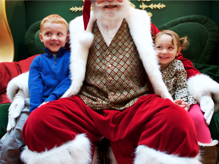 Americans send greeting cards, sing carols, give gifts, and get pictures taken with Santa Claus at the mall as part of the — largely commercialized — holiday season.