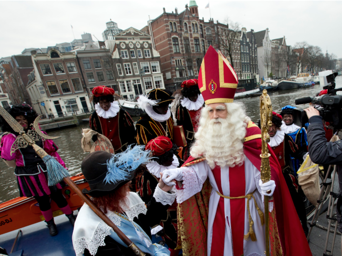 In The Netherlands, children leave their shoes by the fireplace or windowsill so Sinterklaas and his helper, known as Black Pete, will leave presents and sweets for them.