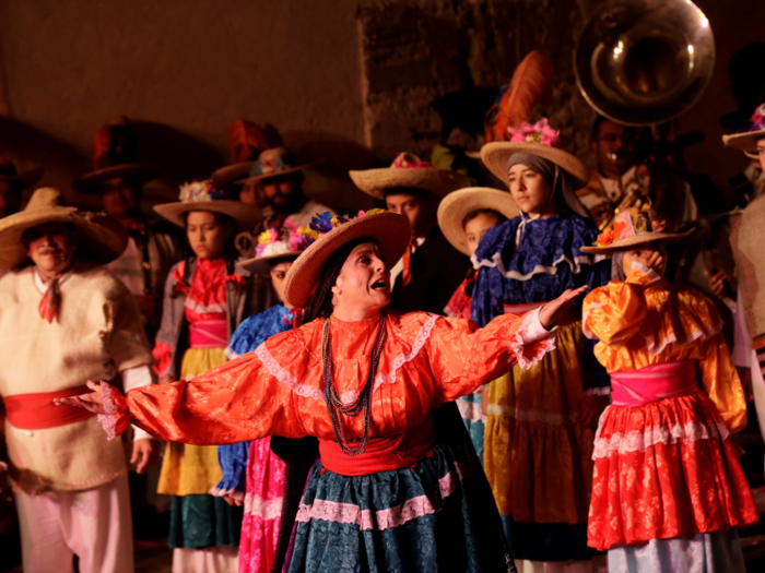 Pastorelas, a centuries-old tradition in Mexico, has residents and actors recreate the biblical scene in which the shepherds follow the Star of Bethlehem to find Christ.