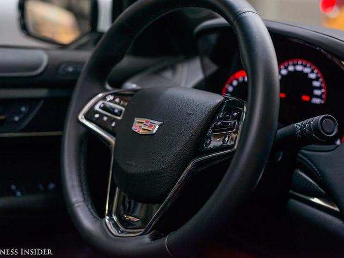 Drivers get an intuitive and nicely weighted leather-trimmed steering wheel.