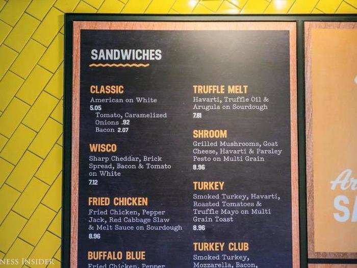 The further away on the menu you get from the classic grilled cheese, the more the items come off as just cheesy sandwiches. Is it still a grilled cheese if there