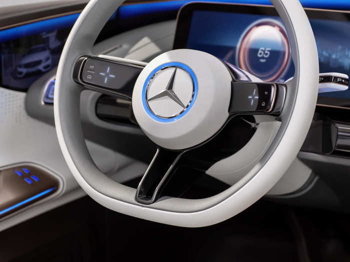 The steering wheel also comes with touch controls.