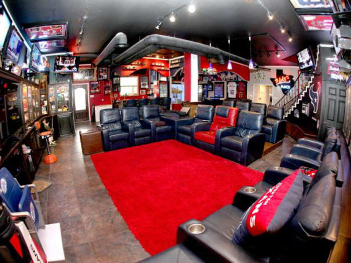 Houston resident Blake Barnes has a man cave that reps his favorite NFL team: the Houston Texans.