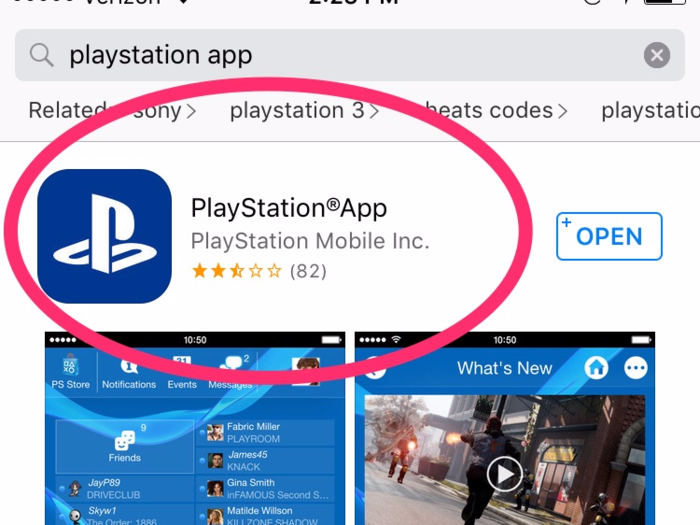 If you find typing using motion controls annoying, try using your smartphone instead. First, download the PlayStation App onto your phone.