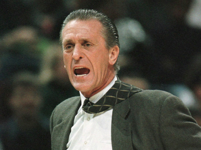 Pat Riley was the coach of the Miami Heat. They finished the season 61-21.