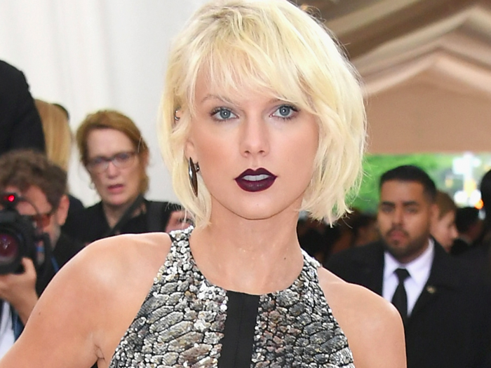 And then, all hell broke loose when Taylor went gothic with her platinum blonde hair and outfit for the Met Gala in 2016.