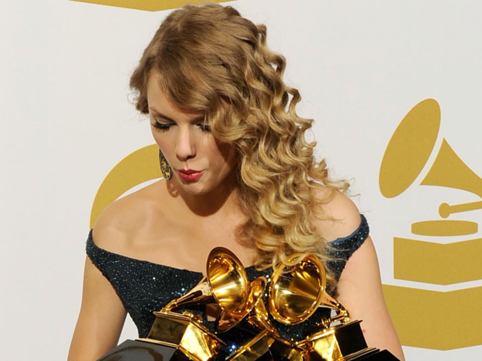 The Grammy Awards in 2010 was one of the first appearances of Swift