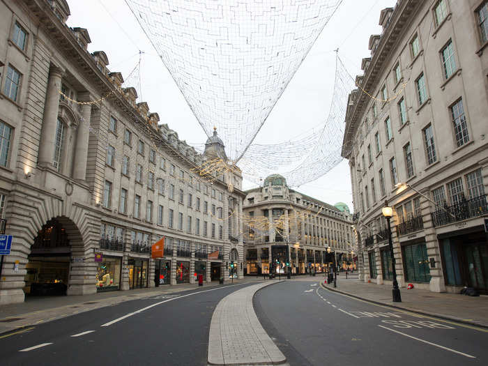 And the high street shops on Regent Street didn