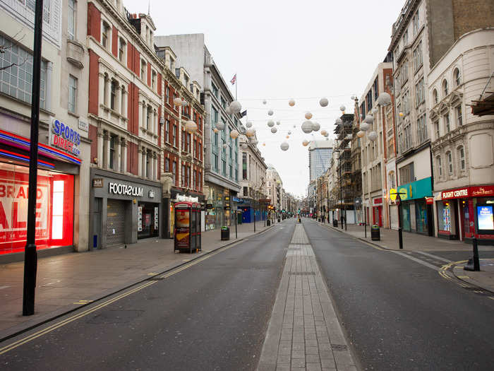 Oxford Street shoppers even took a day off.