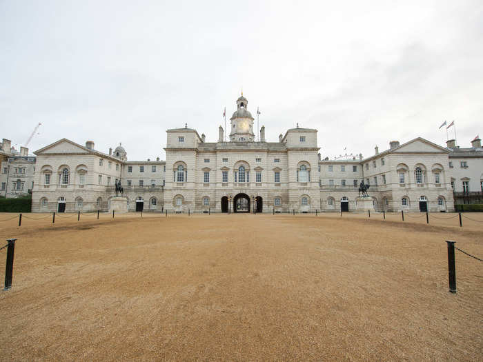 Not even the Queen passed through the Horse Guards building on Christmas Day, which is the formal entrance to St. James Palace.