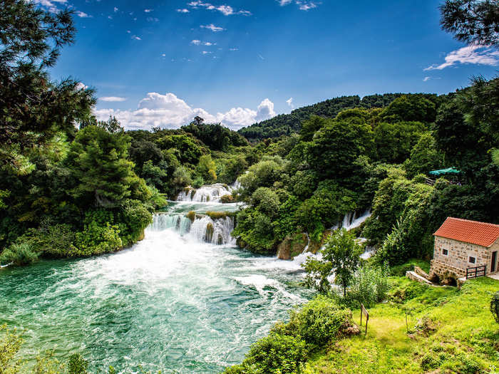 Swim under the waterfalls of Croatia