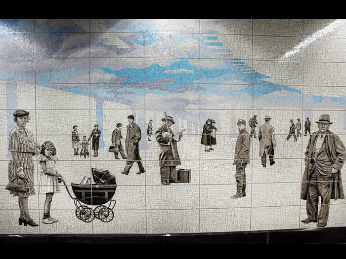 Lastly, the 63rd Street Station that the Q will pass through got an upgrade and features some artwork by Jean Shin. She created mosaic compositions based on archived photos of the 2nd and 3rd Avenue Elevated train.