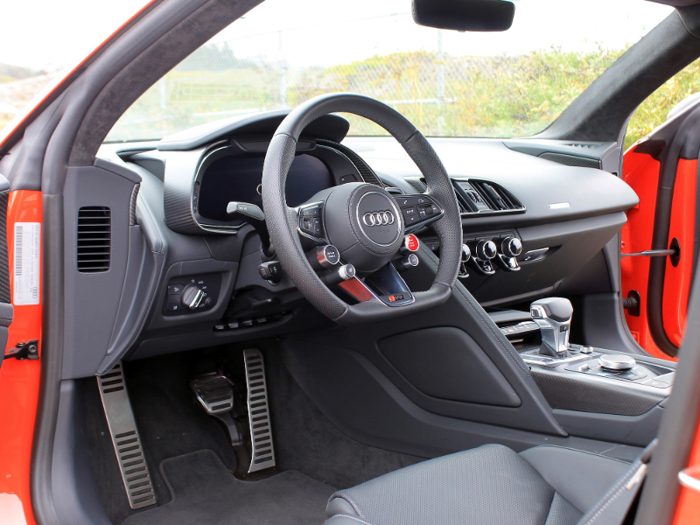 The interior features Audi