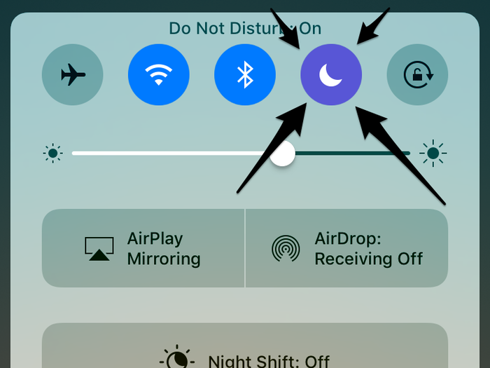 You can also activate Do Not Disturb manually by pressing the "crescent moon" button on the Control Center. This is how I usually turn it on.