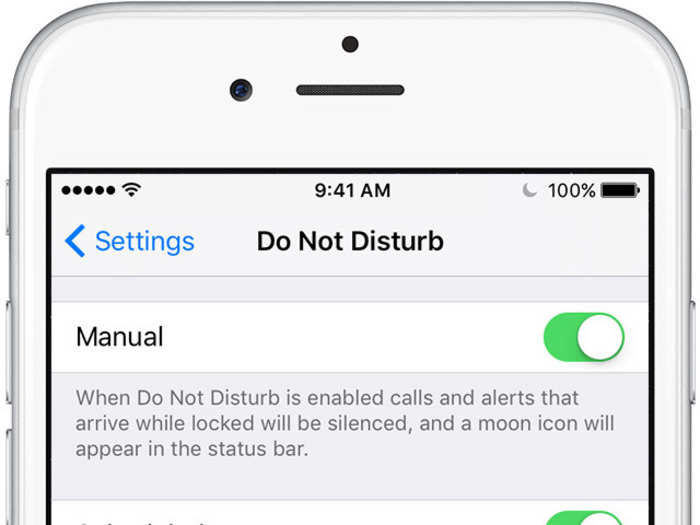 There are two primary ways to turn Do Not Disturb on. First, on a daily schedule — say, from 10 p.m. to 7 a.m.