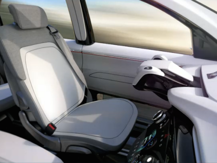 Inside the car, the minivan concept comes with seats mounted on a floor track so that they can be easily moved to offer more cargo space. The seats can also fold up and be removed altogether.