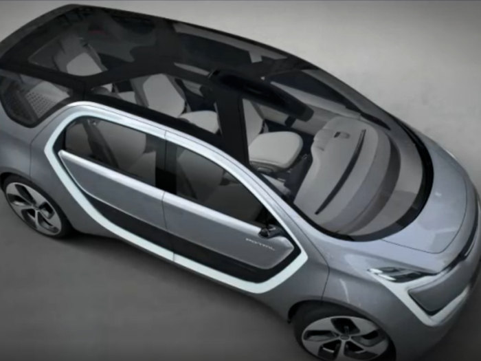 The vehicle also comes with a transparent canopy that is broken up by carbon fiber pillars to provide "specific pools of light" to each passenger.