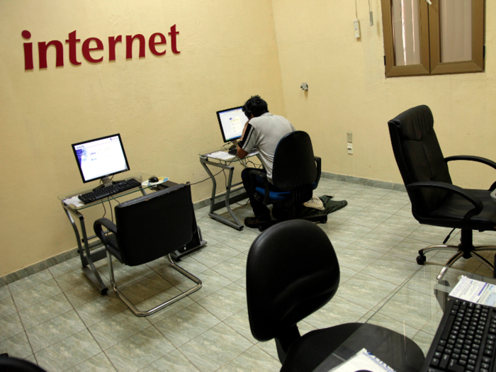 The only other way to get on the internet in Cuba is at hotels, university campuses, state-run cybercafes, or the offices of ETSECA.