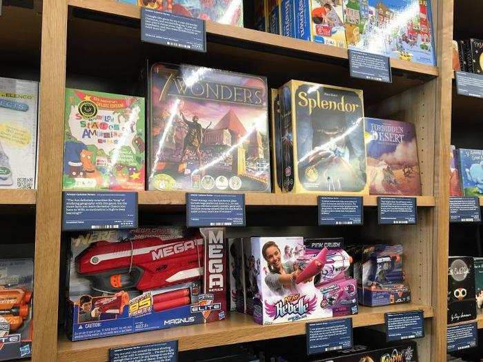 Beyond just books, too, Amazon Books carries a selection of board games and toys.