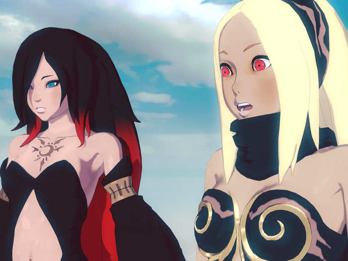 The story of "Gravity Rush 2" has Kat partnering with Raven (left), still in search of her origins.