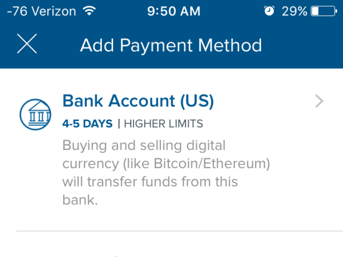 I decided to give the app another try and opted to use my debit card to buy the Bitcoin.