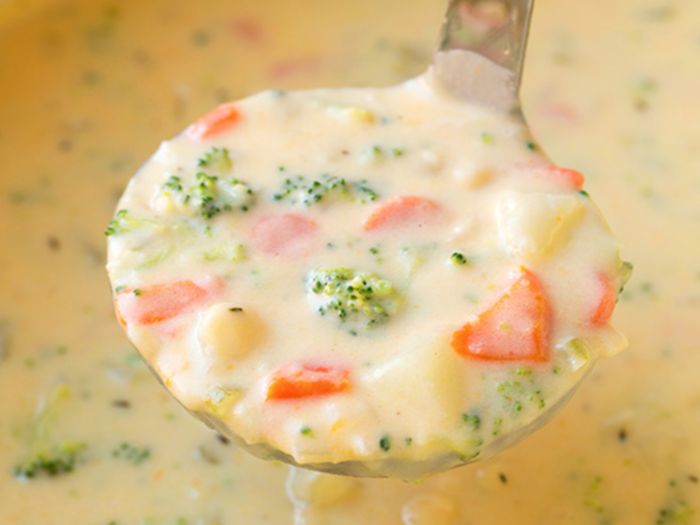 Cheesy vegetable chowder