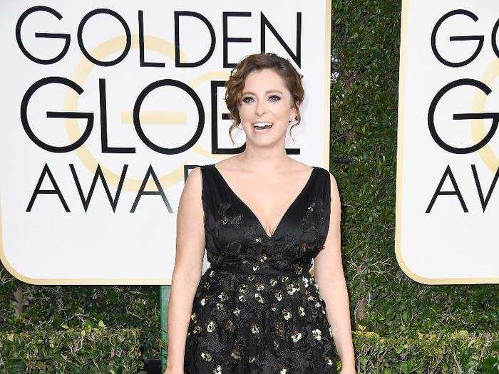 Rachel Bloom also wore black with tiny details.